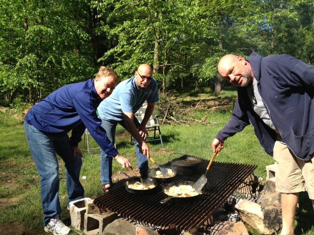 Cooking on the fire